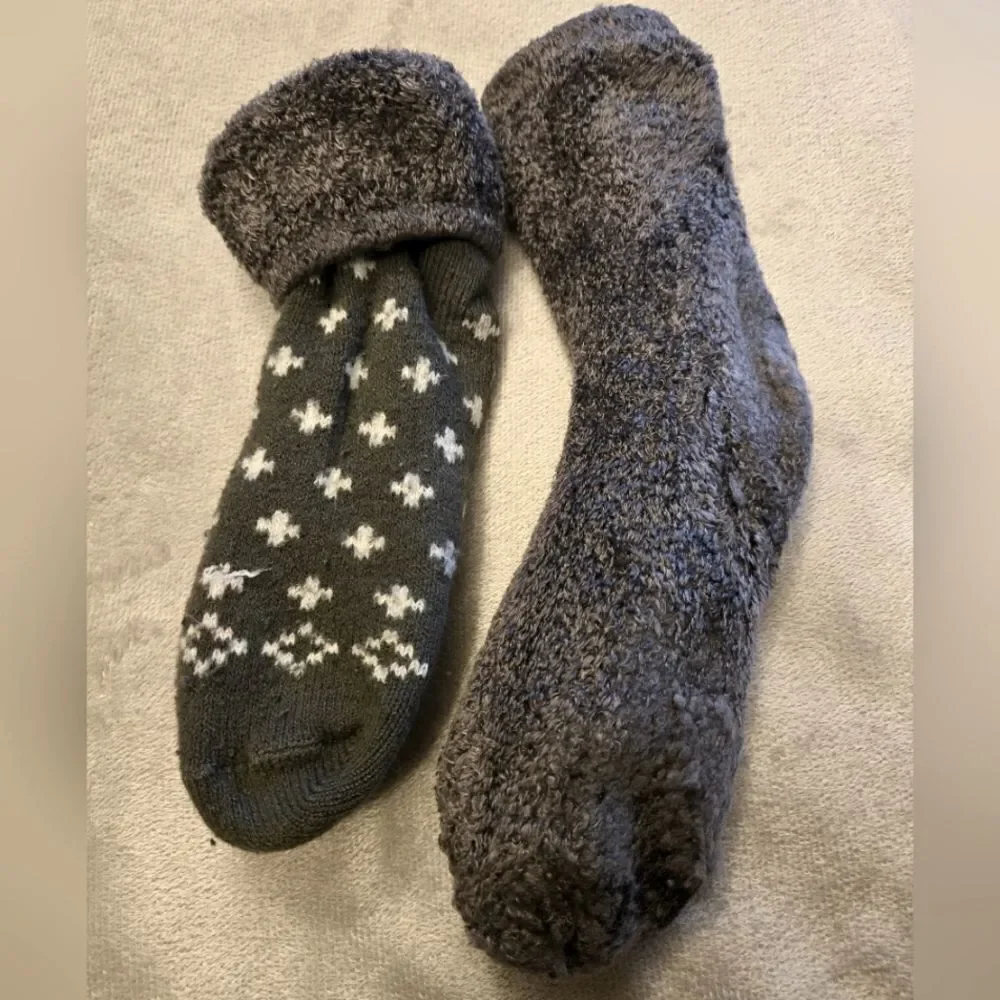 Fairisle Star Fuzzy Fleece Slipper/Socks